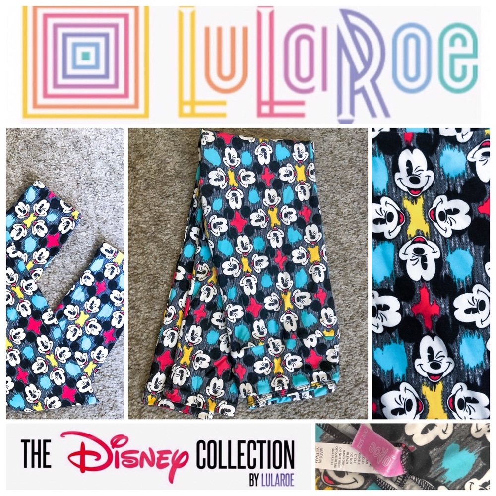 LulaRoe Leggings Disney Collection Mickey Mouse OS